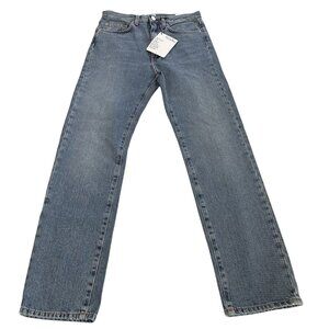 Toteme Straight Fit Jeans Womens 27 High Waist Medium Wash Blue Cotton Denim